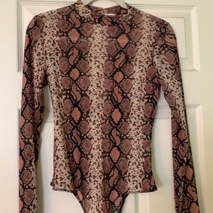 Snakeskin Mesh Bodysuit